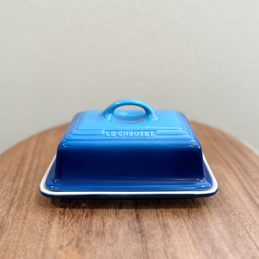 NEW Le Creuset Azure Blue Butter Dish